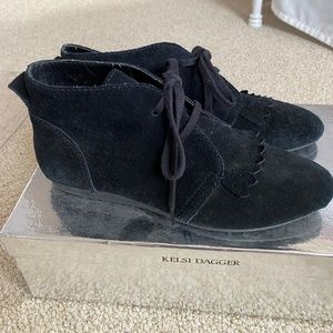 Kelsi Dagger - Nobel Black Suede Women's Bootie, Size 7